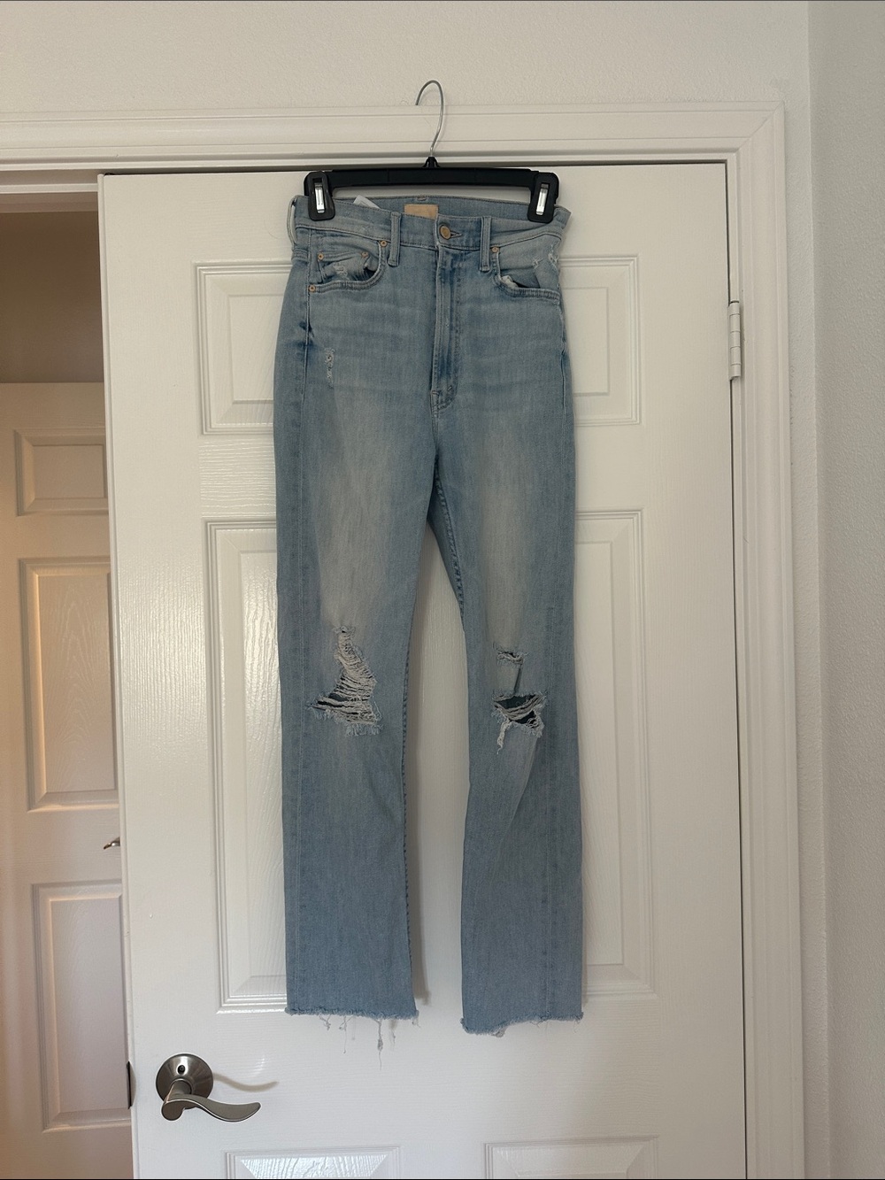 MOTHER High-Waisted Rider Ankle Fray “Island After Hours” Women’s Jeans Size 26